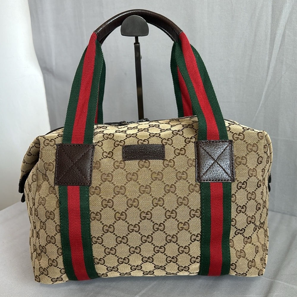 Gucci GG Monogram Web Medium Collapsible Carry-On Duffle Bag